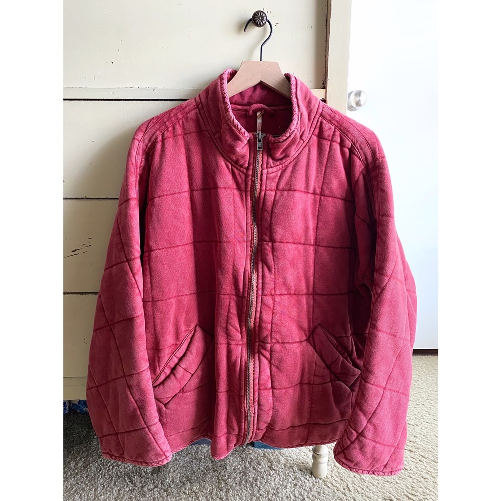 Free People | Dolman Quilted Jacket - Cherry Juice